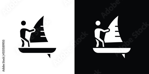 Windsurf icon vector, Symbol, logo illustrations