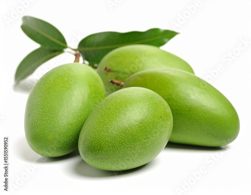 Wallpaper Mural Slices of juicy mango, showcasing its beautiful color and succulent texture, ideal for food photography, recipes, or conveying a refreshing vibe, mango in white background Torontodigital.ca