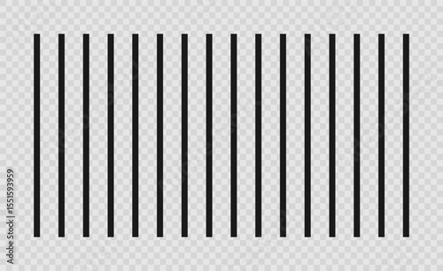 multiple thin vertical black lines on transparent background