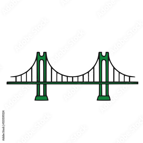 Infrastructure and connection symbol  in flat design.