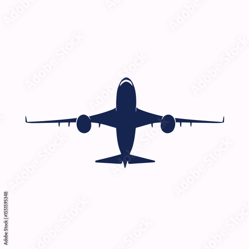 Jet airplane isolated on white background, perfect for aviation, travel, or transportation designs