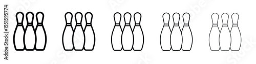 Bowling pins icon vector, Symbol, logo illustrations