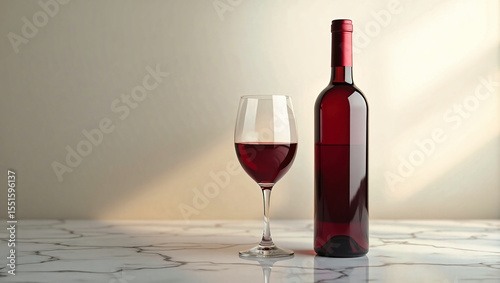 Minimalistisches Wein-Stillleben