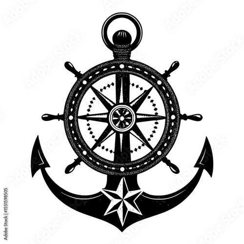anchor on white background
