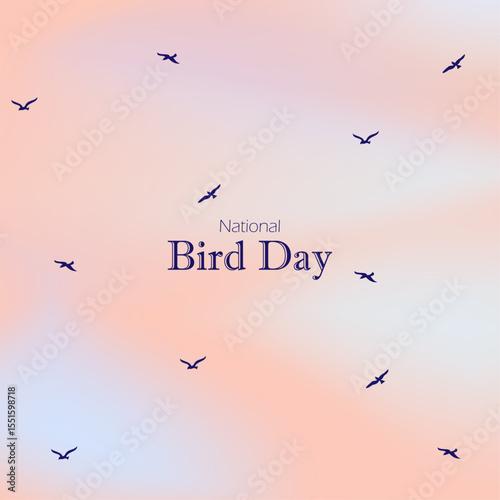 National Bird Day, January 5. Vector illustration design for poster, banner, post, flyer.