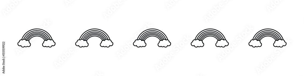 Obraz premium Cloud rainbow icon vector, Symbol, logo illustrations