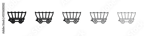 Covered wagon icon vector, Symbol, logo illustrations