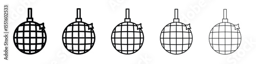 Disco ball icon vector, Symbol, logo illustrations