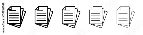Document papers icon vector, Symbol, logo illustrations