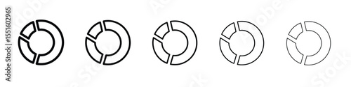 Donut chart icon vector, Symbol, logo illustrations