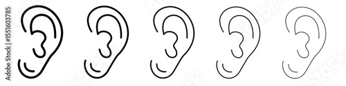 Ear icon. Design for website and mobile apps.