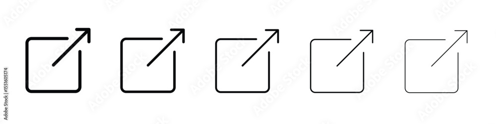 External link icon vector, Symbol, logo illustrations External link icon vector, Symbol, logo illustrations