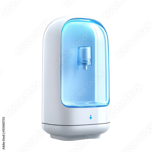 Elegant Water Dispenser with Blue Light Modern Design Clean Drinking on transparent background