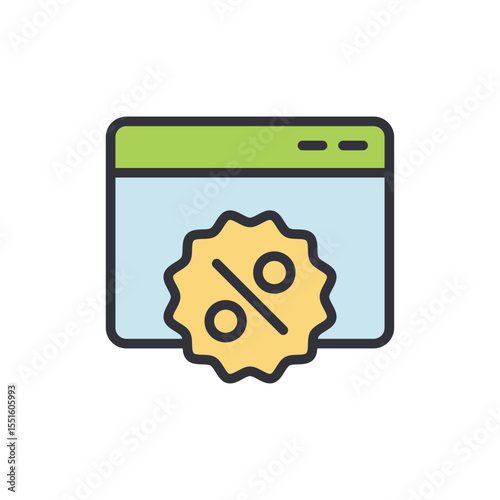 Online Discount Offer Displayed On Website Interface Element