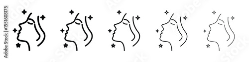 Glowing skin icon vector, Symbol, logo illustrations