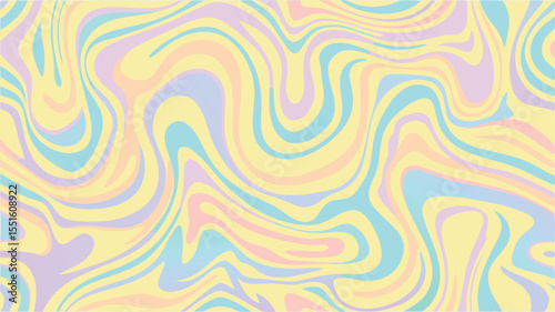 Juicy Swirls Of Tangerine And Aqua - AI Futuristic Vector