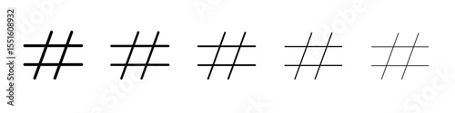 Hashtag icon vector, Symbol, logo illustrations