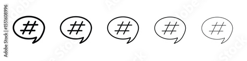 Hashtag icon vector, Symbol, logo illustrations