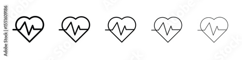 Heartbeat icon. Design for website and mobile apps.