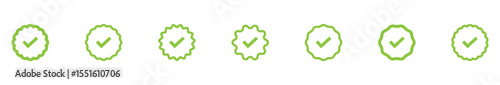 Check mark icon. Check mark vector icon. Checkmark Illustration. Vector symbols set ,green checkmark isolated on white background. Correct vote choise isolated symbol. Vector Illustration. EPS 10