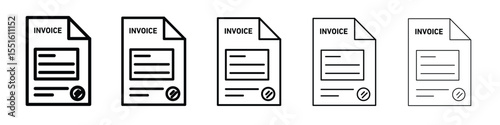 Invoice icon vector, Symbol, logo illustrations