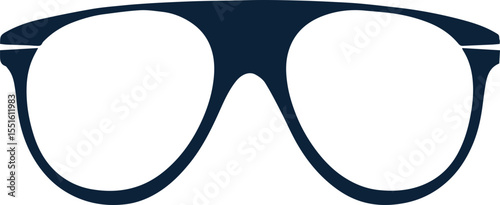 Dark blue lens glasses icon vector illustration