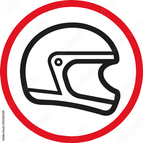 Motorcycle helmet icon vector illustration on white background