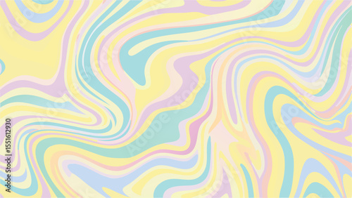Pastel Pink Mint And Buttercream Flow - AI Futuristic Vector