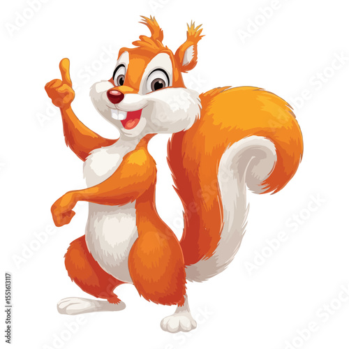 
Hand drawn cartoon squirrels vector illustration