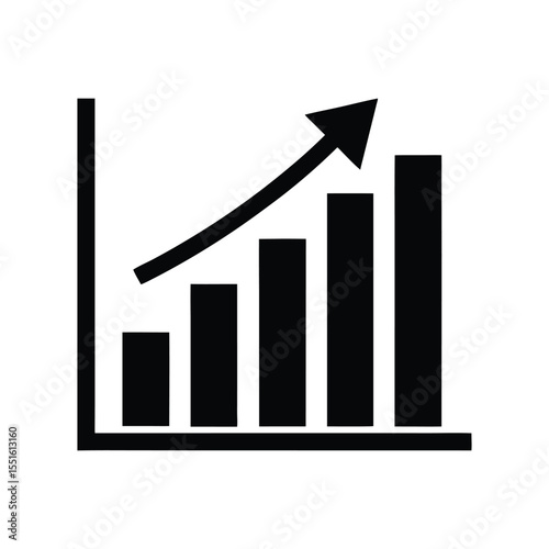 Printbusiness graph with arrow
