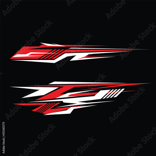 car body wrap decal livery design. modern car livery decal with sharp line style