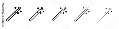 Magic wand icon vector, Symbol, logo illustrations