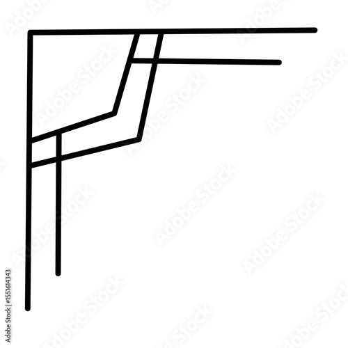 Chinese frame corner vector