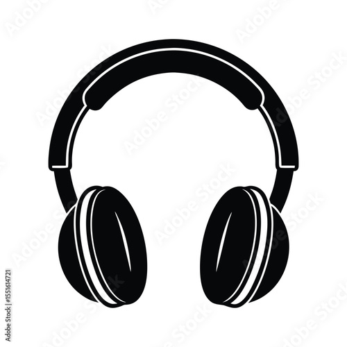 headphones icon on white background