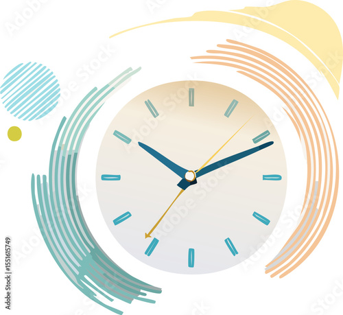 Horloge murale minimaliste, formes rondes