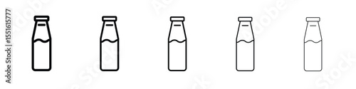 Milk bottle icon vector, Symbol, logo illustrations
