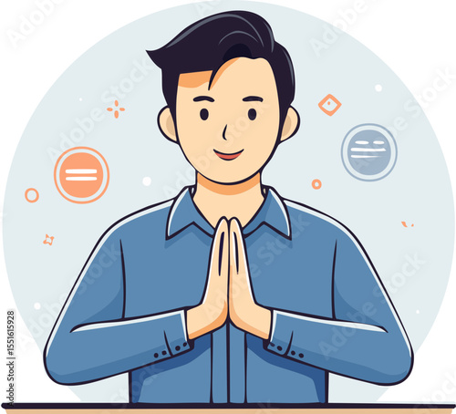 Illustration d’une personne en train de signer, dessin clair