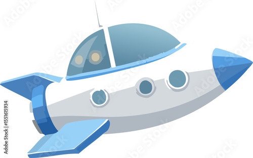 Illustration futuriste de vaisseau spatial stylisé