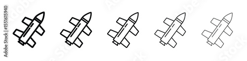 Missile icon vector, Symbol, logo illustrations