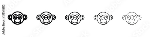 Monkey icon vector, Symbol, logo illustrations