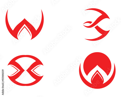 Magic trident logo and symbols template vector,