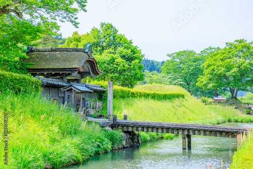 初夏の一乗谷朝倉氏遺跡　福井県福井市　Ichijodani Asakurashi Ruins in early summer. Fukui Pref, Fukui City. photo