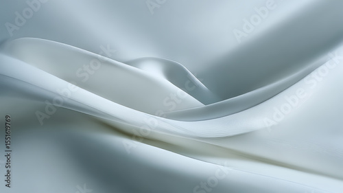 Soft white wave shadows drifting—an abstract gradient background evoking tranquility and lightness