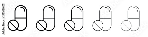 Pill icon vector, Symbol, logo illustrations