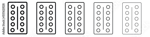 Pill blister pack icon vector, Symbol, logo illustrations