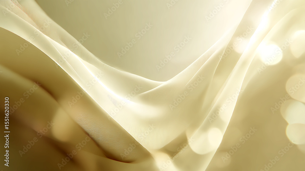 Obraz premium Soft white wave shadows drifting—an abstract gradient background evoking tranquility and lightness