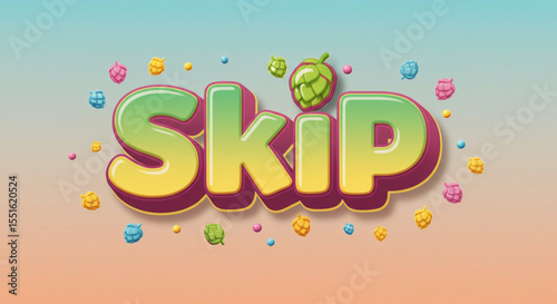 Skip A Fun and Playful 3D Typography Design