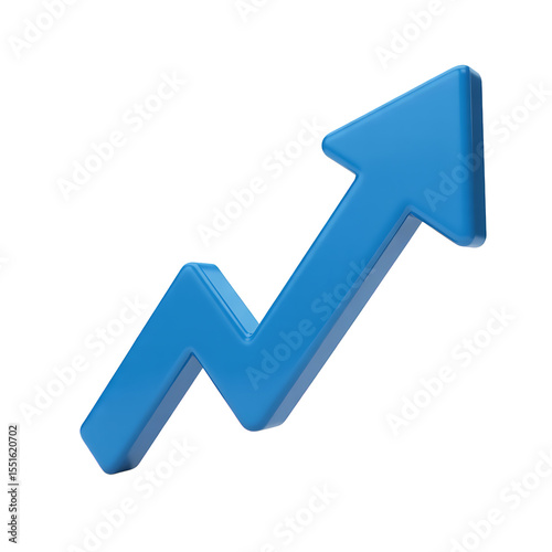 Upward trend arrow illustrating progress growth achievement business success concepts