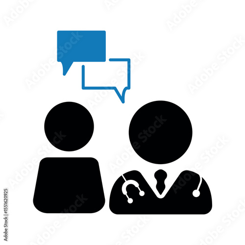 Doctor patient consultation icon.
