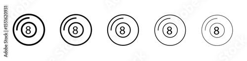 Pool 8 ball icon vector, Symbol, logo illustrations